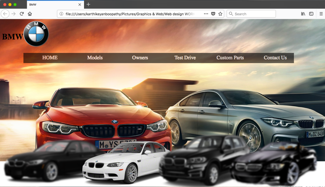 DEMO BMW Website Mockup