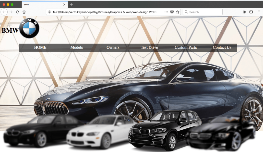 DEMO2: BMW Web Design Mockup